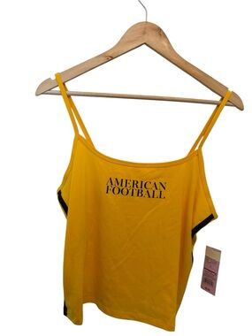 wild fable Yellow Tank Top with Black Trim "American Football"